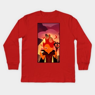 Fire Spirit Cookie Kids Long Sleeve T-Shirt